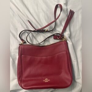 Coach Burgundy Leather Crossbody Bag